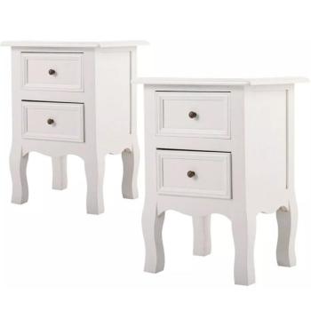 2 darabos éjjeliszekrény szett, fehér kép