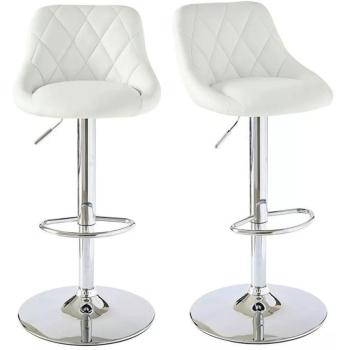 2 db háttámlás bárszék, fehér kép