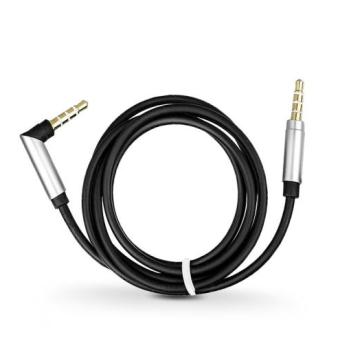 3,5 - 3,5 mm jack audio kábel 1 m-es vezetékkel - fekete/ezüst kép