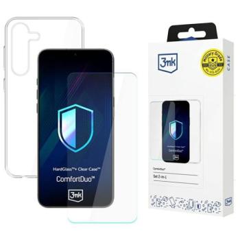 3mk ComfortDuo Clear tok + edzett üveg Samsung Galaxy S25 Plus - átlátszó kép
