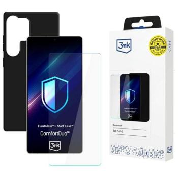 3mk ComfortDuo Matt tok + edzett üveg Samsung Galaxy S25 Ultra - fekete kép