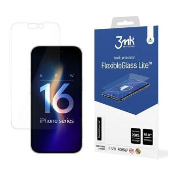 3mk FlexibleGlass Lite hibrid üveg kijelzővédő iPhone 16 Plus kép