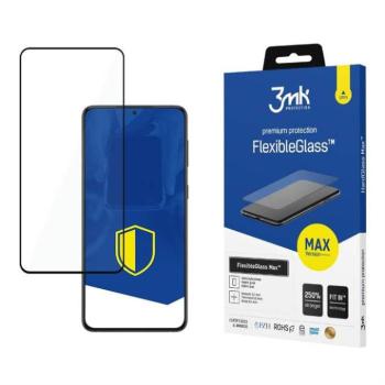 3MK FlexibleGlass Max Samsung Galaxy S22 S901 fekete, hibrid üveg képernyővédő fólia megerősített élekkel kép