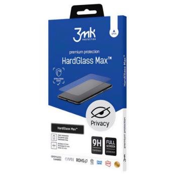 3MK HARD GLASS MAX PRIVACY képernyővédő üveg (3D full cover, íves, betekintés elleni védelem, 0.3mm, 9H) FEKETE Apple iPhone 14, Apple iPhone 13, Apple iPhone 13 Pro kép