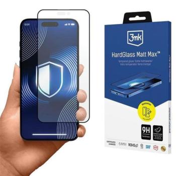 3mk HardGlass Matt Max matt edzett üveg kijelzővédő iPhone 16 Plus kép