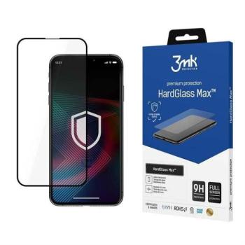 3MK HardGlass Max iPhone 14 6,1&quot; fekete teljes képernyős üveg kijelzővédő fólia kép