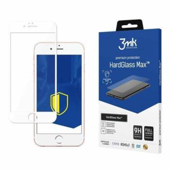 3MK HardGlass Max iPhone 6 Plus fehér, teljes képernyős üveg kijelzővédő fólia kép