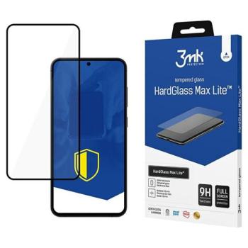 3mk HardGlass Max Lite edzett üveg kijelzővédő fekete szegéllyel Samsung Galaxy S25 kép
