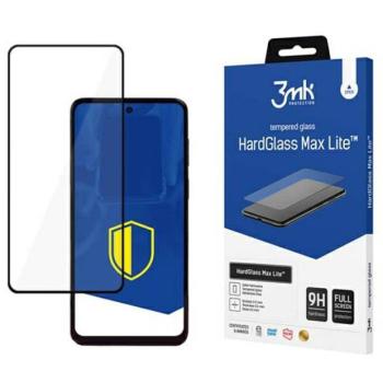 3Mk HardGlass Max Lite Motorola Moto G53 fekete, teljes képernyős üvegfólia Lite kép