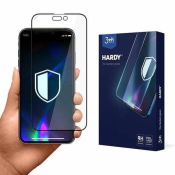 3mk Hardy edzett üveg fekete szegéllyel iPhone 13/13 Pro/14 kép