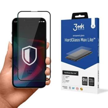 3MK HG Max Lite iPhone 14 Pro fekete kijelzővédő fólia kép