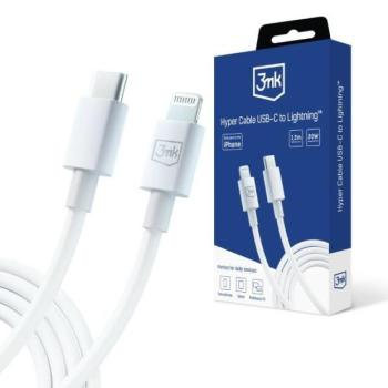 3mk Hyper Cable Type-C - Lightning kábel 20W 1.2m fehér kép