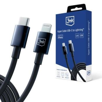 3mk Hyper Cable Type-C - Lightning kábel 20W 1.2m fekete kép