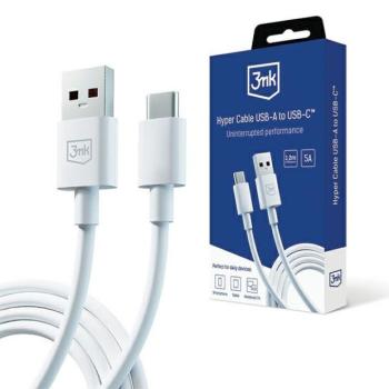3MK Hyper kábel USB-A USB-C 5A 60W 1.2m fehér kép