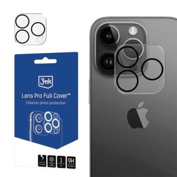 3MK Lens Pro Full Cover iPhone 15 Pro/15 Pro Max hibrid üveg kameralencséhez rögzítőkerettel 1db kép