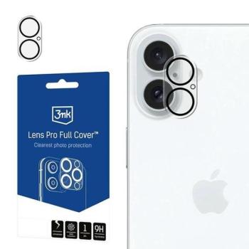 3mk Lens Pro Full Cover kamera lencse védő edzett üveg iPhone 16/ 16 Plus kép