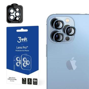 3MK Lens Protection Pro iPhone 13 Pro / 13 Pro Max kék kamera védőfólia rögzítőkerettel kép