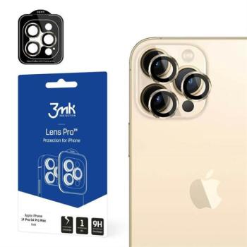 3MK Lens Protection Pro iPhone 14 Pro / 14 Pro Max arany kamera védőfólia rögzítőkerettel kép