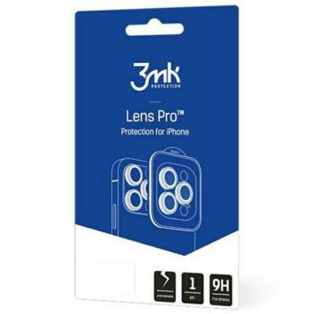 3MK Lens Protection Pro iPhone 15 Pro 6.1&quot; kék kameralencse-védő rögzítőkerettel 1db. fólia kép