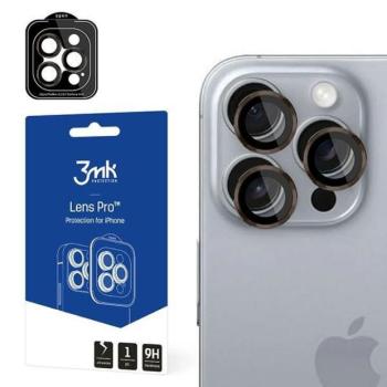 3mk Lens Protection Pro kamera lencse védő edzett üveg barna szegéllyel iPhone 16 Pro/ 16 Pro Max kép