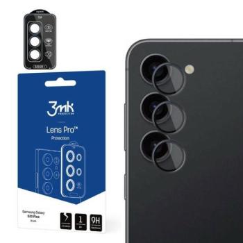 3MK Lens Protection Pro Samsung Galaxy S23 S911 fekete/black kameralencse-védő rögzítőkerettel 1db. fólia kép