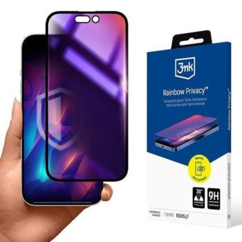 3mk Rainbow Privacy betekintésvédett edzett üveg kijelzővédő iPhone 14 Pro Max kép