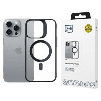 3mk Satin Armor MagCase MagSafe-kompatibilis tok iPhone 16 Pro Max - átlátszó fekete szegéllyel kép