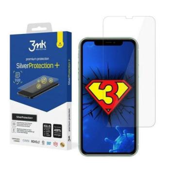 3MK Silver Protect+ iPhone 11/Iphoneone Xr nedves felvitelű antimikrobiális képernyővédő fólia kép