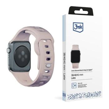 3mk szilikon óraszíj Apple Watch 38/40/41mm - bézs kép