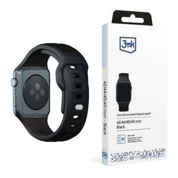 3mk szilikon óraszíj Apple Watch 42/44/45/49mm - fekete kép