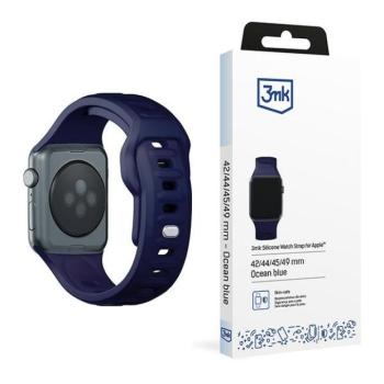 3mk szilikon óraszíj Apple Watch 42/44/45/49mm - sötétkék kép