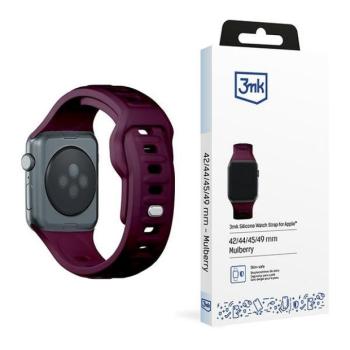 3mk szilikon óraszíj Apple Watch 42/44/45/49mm - sötétlila kép
