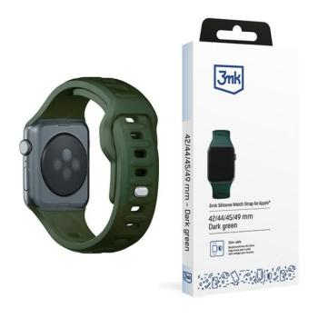 3mk szilikon óraszíj Apple Watch 42/44/45/49mm - sötétzöld kép