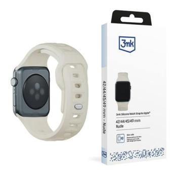 3mk szilikon óraszíj Apple Watch 42/44/45/49mm - törtfehér kép