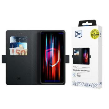 3mk Wallet könyvtok kártyatartóval Motorola Moto G24/G24 Power - fekete kép