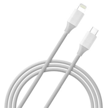 4-OK adatkábel és töltő (18W, Type-C - lightning 8pin, PD gyorstöltés támogatás, 100cm) FEHÉR Apple iPhone 7 4.7, Apple iPhone 7 Plus 5.5, Apple IPAD mini 4, Apple IPAD Pro 12.9 (2015), Apple kép