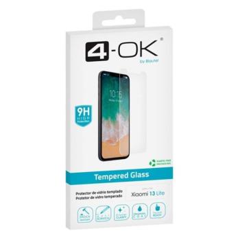 4-OK képernyővédő üveg (3D, íves, karcálló, tokbarát, ujjlenyomat olvasó, 9H) ÁTLÁTSZÓ Xiaomi 13 Lite kép