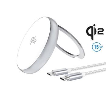 4smarts Kickstand Qi2 wireless töltő ezüst / fehér kép