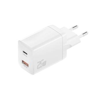 4smarts PDplug Duos töltő adapter USB-C + USB-A, 25W, fehér kép
