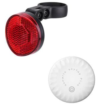 4smarts SkyTag Plus nyomkövető / Smart Tag biciklihez, lámpával, rögzíthető tartóval, fehér kép