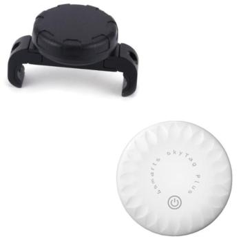 4smarts SkyTag Plus nyomkövető / Smart Tag biciklihez, nyereg alá rögzíthető tartóval, fehér kép