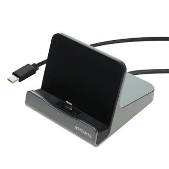 4smarts VoltDock USB-C kábellel 60W Gunmetal tablet dokkolóállomás kép