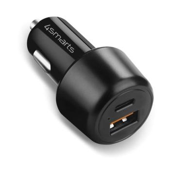 4smarts VoltRoad Ultimate autós szivargyújtó gyorstöltő adapter USB-A + USB-C, PD, 83W, fekete kép
