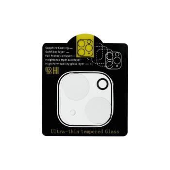5D Full Glue Camera edzett üveg - iPhone 14 átlátszó kép