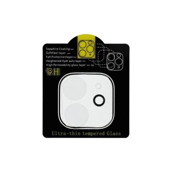 5D Full Glue kamera edzett üveg - iPhone 12 átlátszó kép