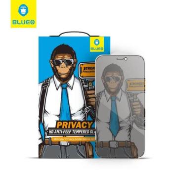 5D Mr. Monkey Glass - Apple Iphone X / XS / 11 Pro fekete (Betekintésvédett) üvegfólia kép