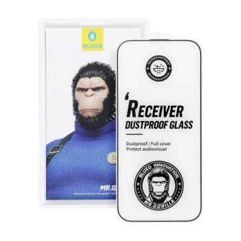 5D Mr. Monkey Glass (Strong Dustproof) üvegfólia fekete szegéllyel iPhone 16 Pro Max kép