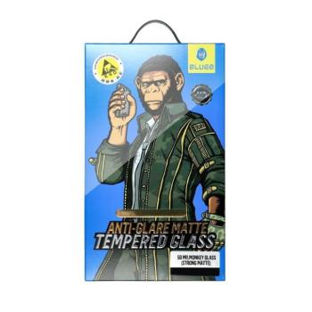 5D Mr. Monkey Glass üvegfólia - Apple iPhone 13 Pro / 14 fekete szegéllyel  kép