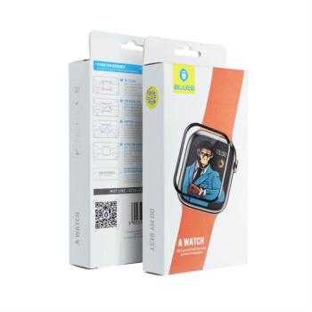 5D Mr. Monkey Glass üvegfólia - Apple Watch 7 / 8 / 9 45mm fekete szegéllyel  kép