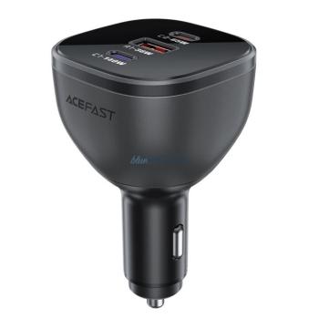 Acefast B14 autós töltő 1xUSB-A és 2xUSB-C csatlakozással 165W - fekete kép